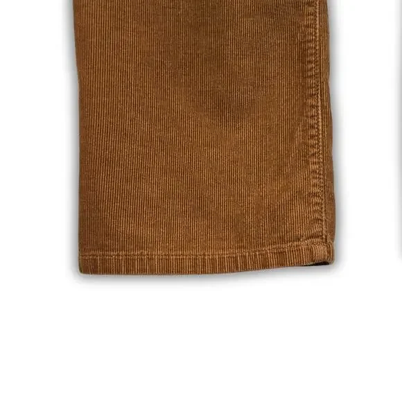 Land's End Size 18 Mid Rise Straight Leg Stretch Corduroy Pants Dark Toffee - Picture 4 of 5